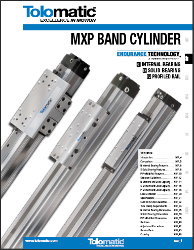 Pneumatischer MXP Stellantrieb – Katalog (English, MXP Band Cylinder brochure)