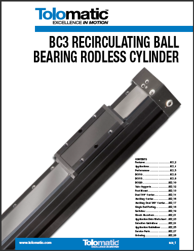 Pneumatischer BC3 Bandzylinder – Katalog (English, BC3 Band Cylinder brochure)
