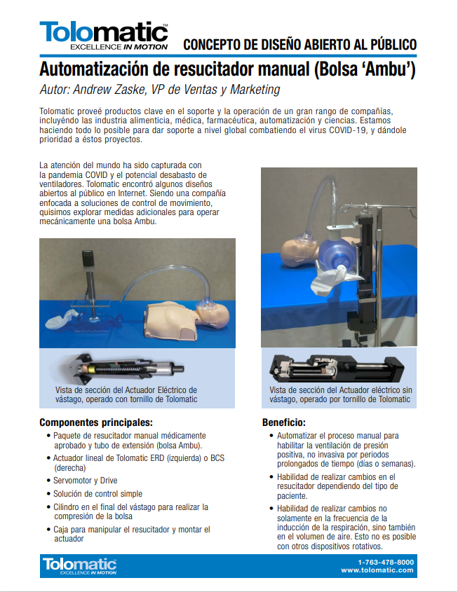 Automatización de resucitador manual (Bolsa ‘Ambu’) [Spanish - Automation of Manual Resuscitator (‘Ambu’ Bag) (Ventilator)]
