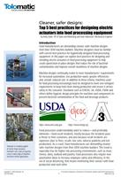 Top 5 best practices for designing electric actuators into food processing equipment