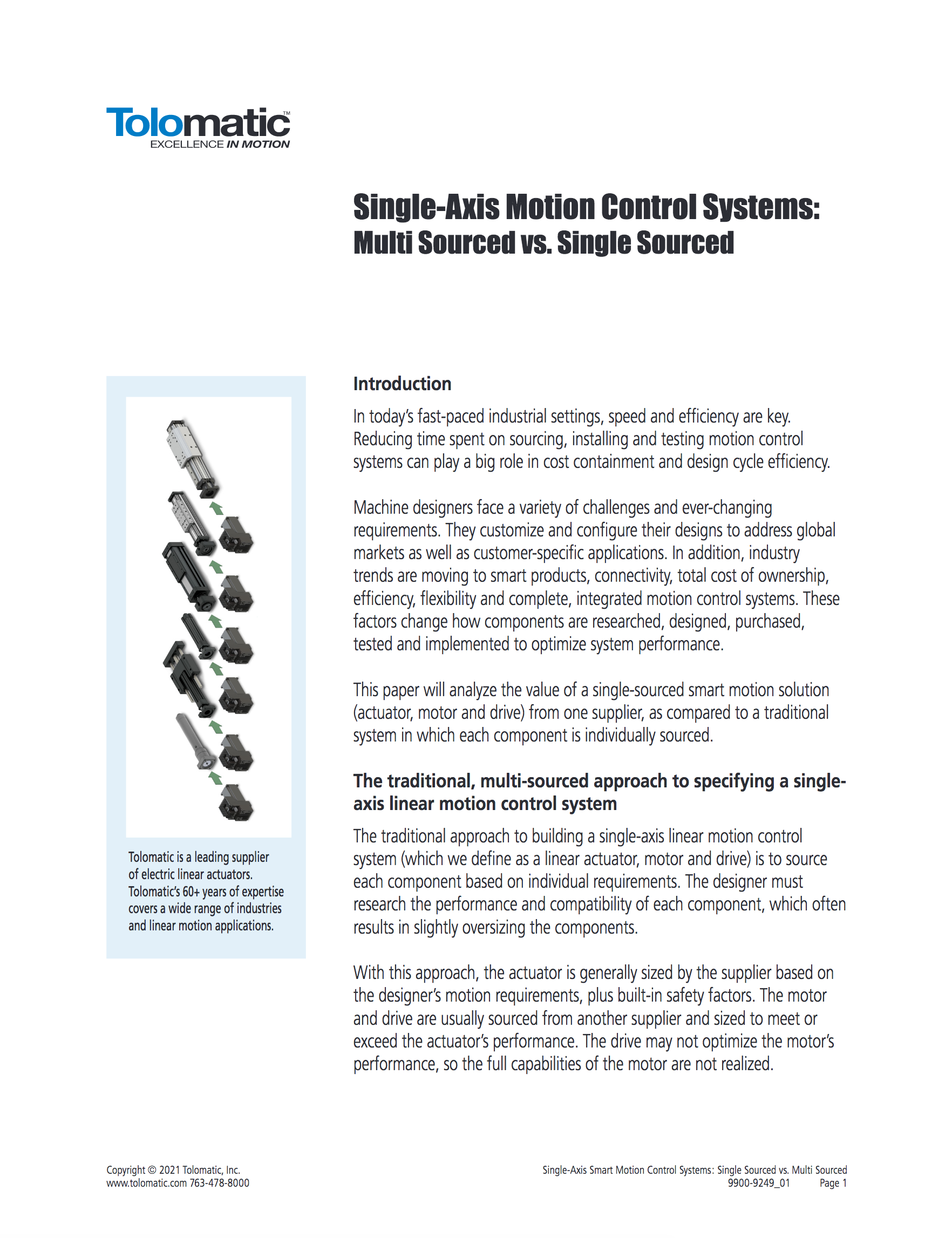 Single-Axis Motion Control Systems: Multi Sourced vs. Single Sourced